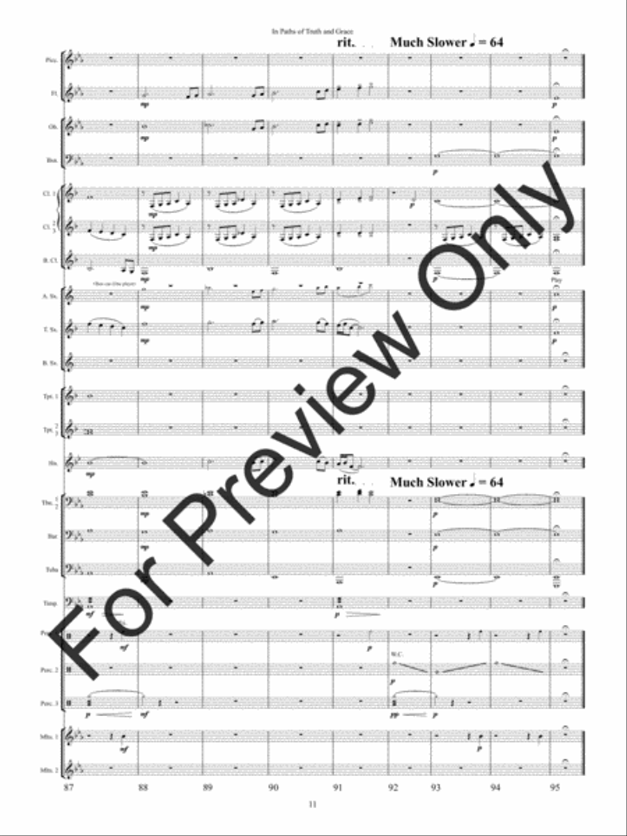 In Paths of Truth and Grace Concert Band scores gallery preview page 14
