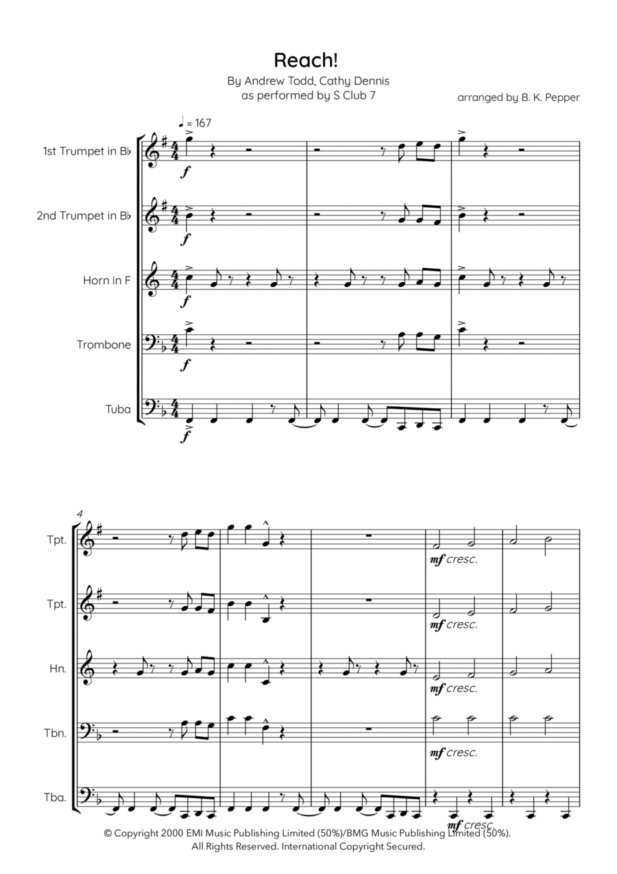 Reach Brass Ensemble scores gallery preview page 1
