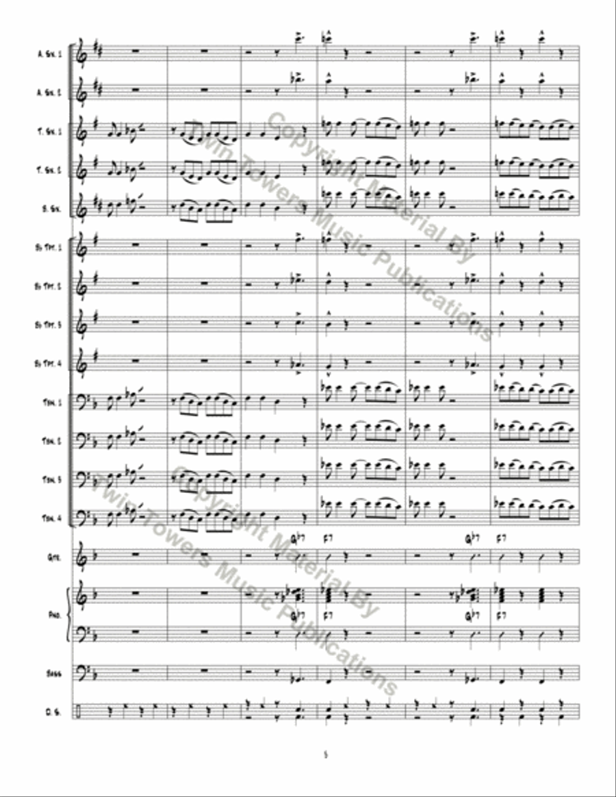Big Red Rooster Jazz Ensemble scores gallery preview page 6