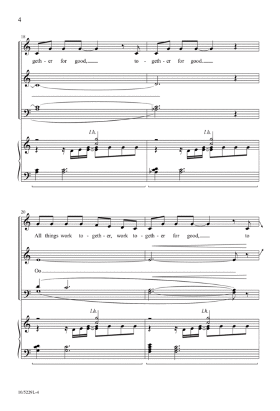All Things Work Together for Good 4-Part scores gallery preview page 4