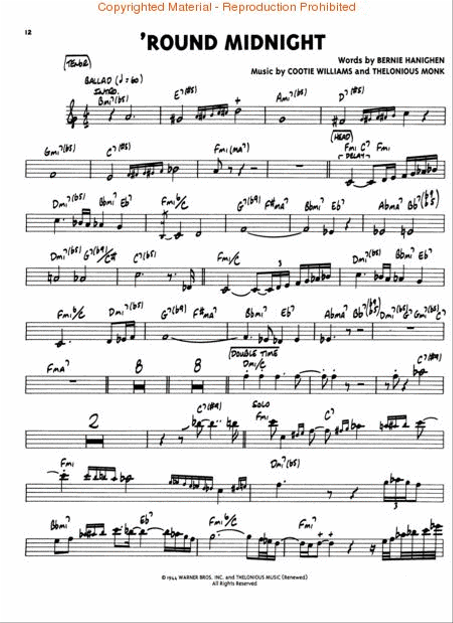 Solos Tenor Saxophone scores gallery preview page 2