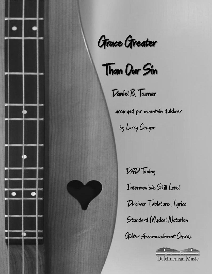 Grace Greater Than Our Sin Dulcimer scores gallery preview page 1