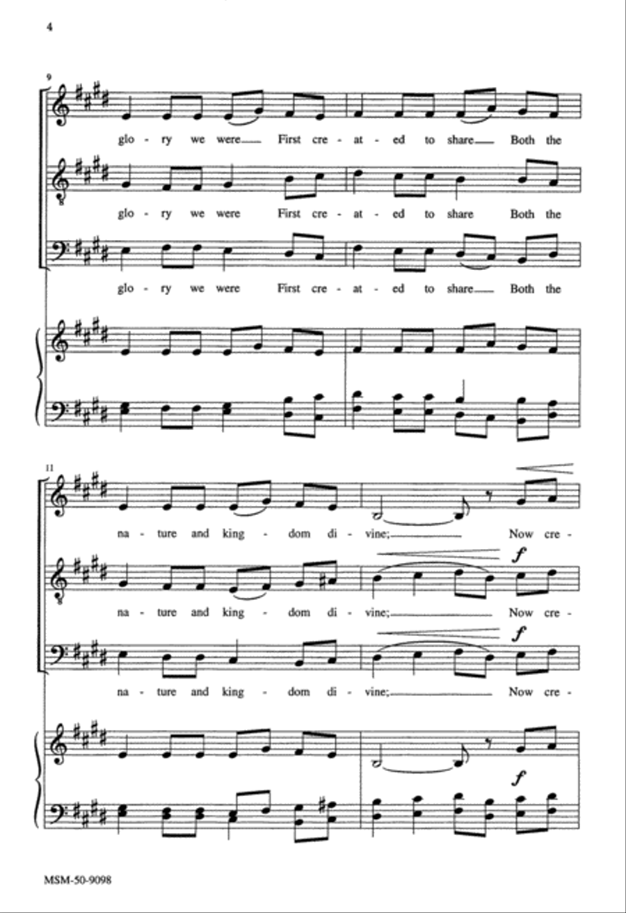 Come Away to the Skies SSATB scores gallery preview page 4