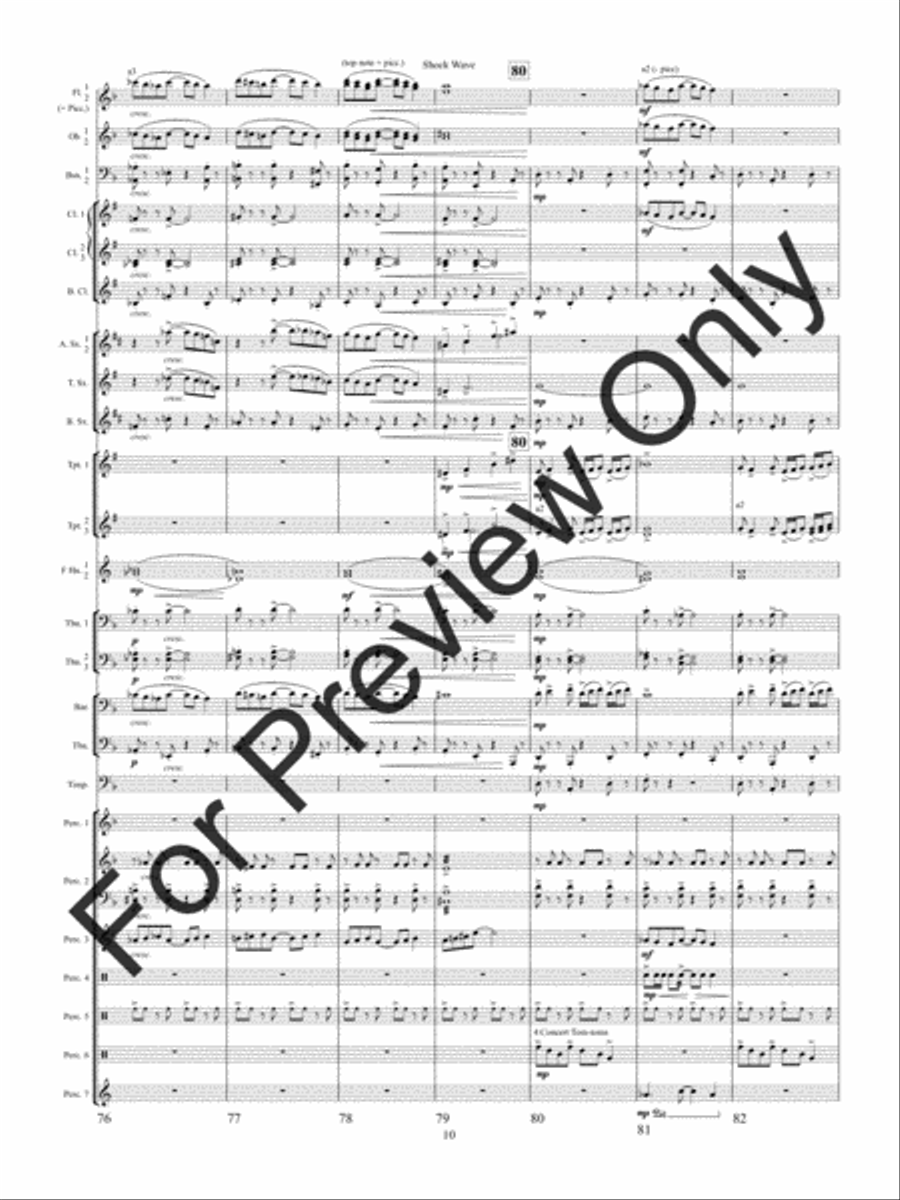 Shock Wave (Score) Concert Band scores gallery preview page 13