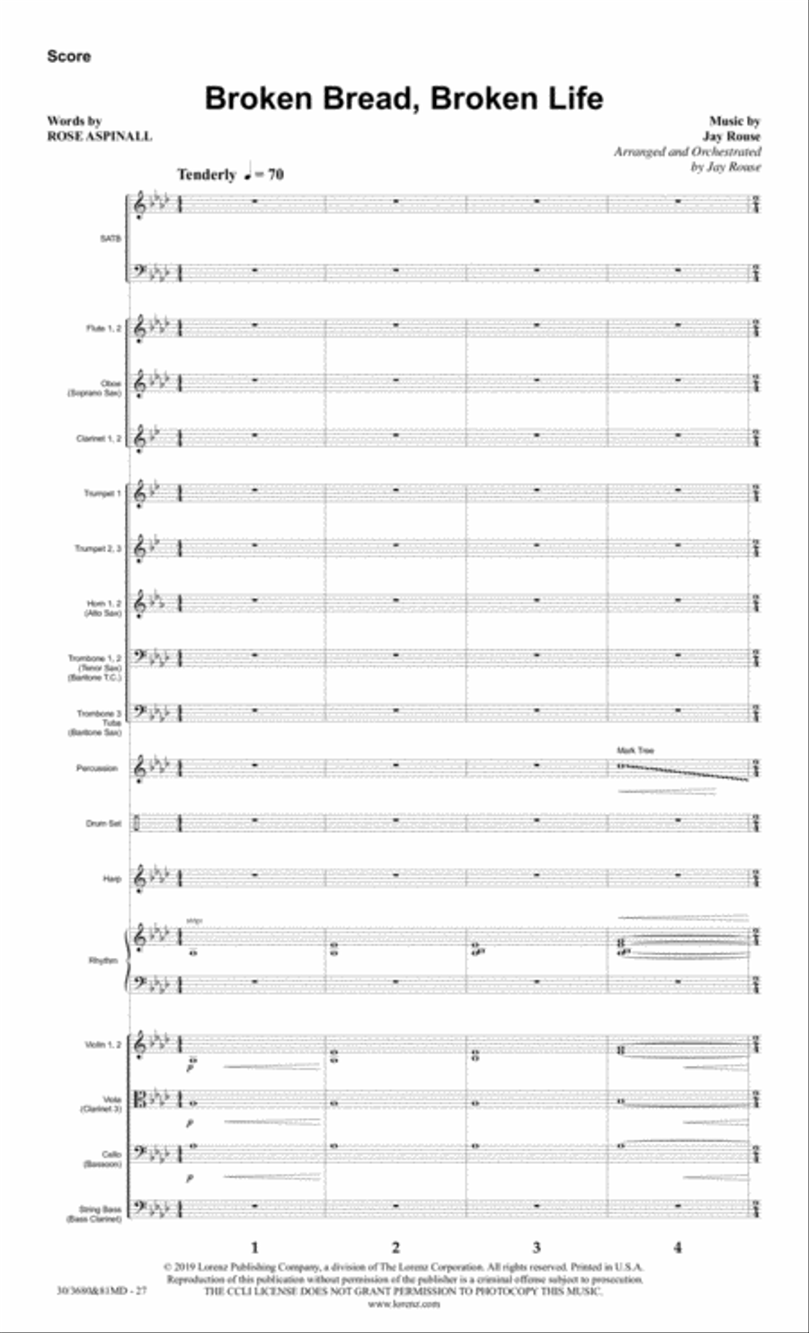 Songs of the Cross - Orchestral Score and Parts Choir scores gallery preview page 11