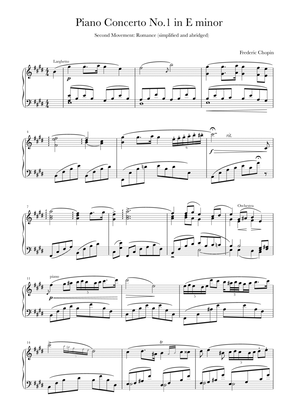 Chopin Piano Concerto in Em Second Movement