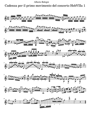Cadenzas for Haydn's violin concerto in C major HobVIIa 1