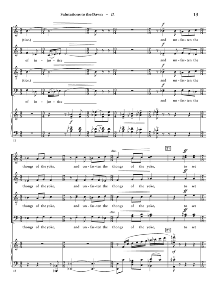 Salutations to the Dawn (Choral Score)