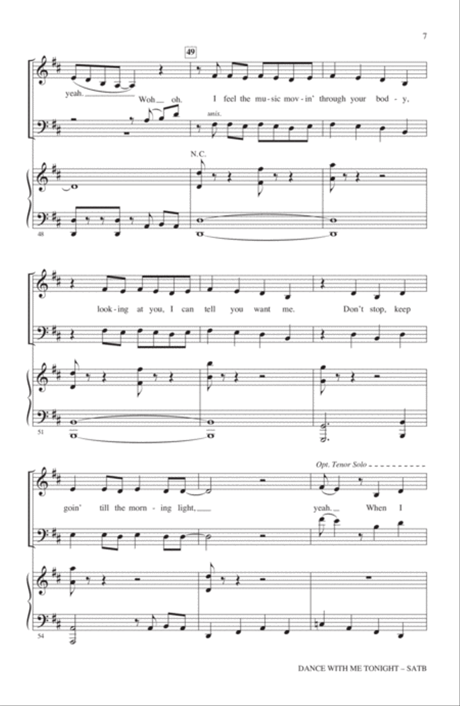 Dance With Me Tonight Dance With Me Tonight 4-Part scores gallery preview page 6