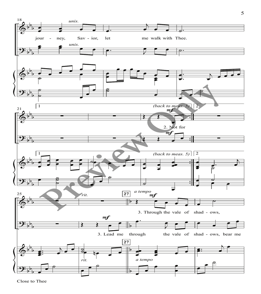 Close to Thee 4-Part scores gallery preview page 3