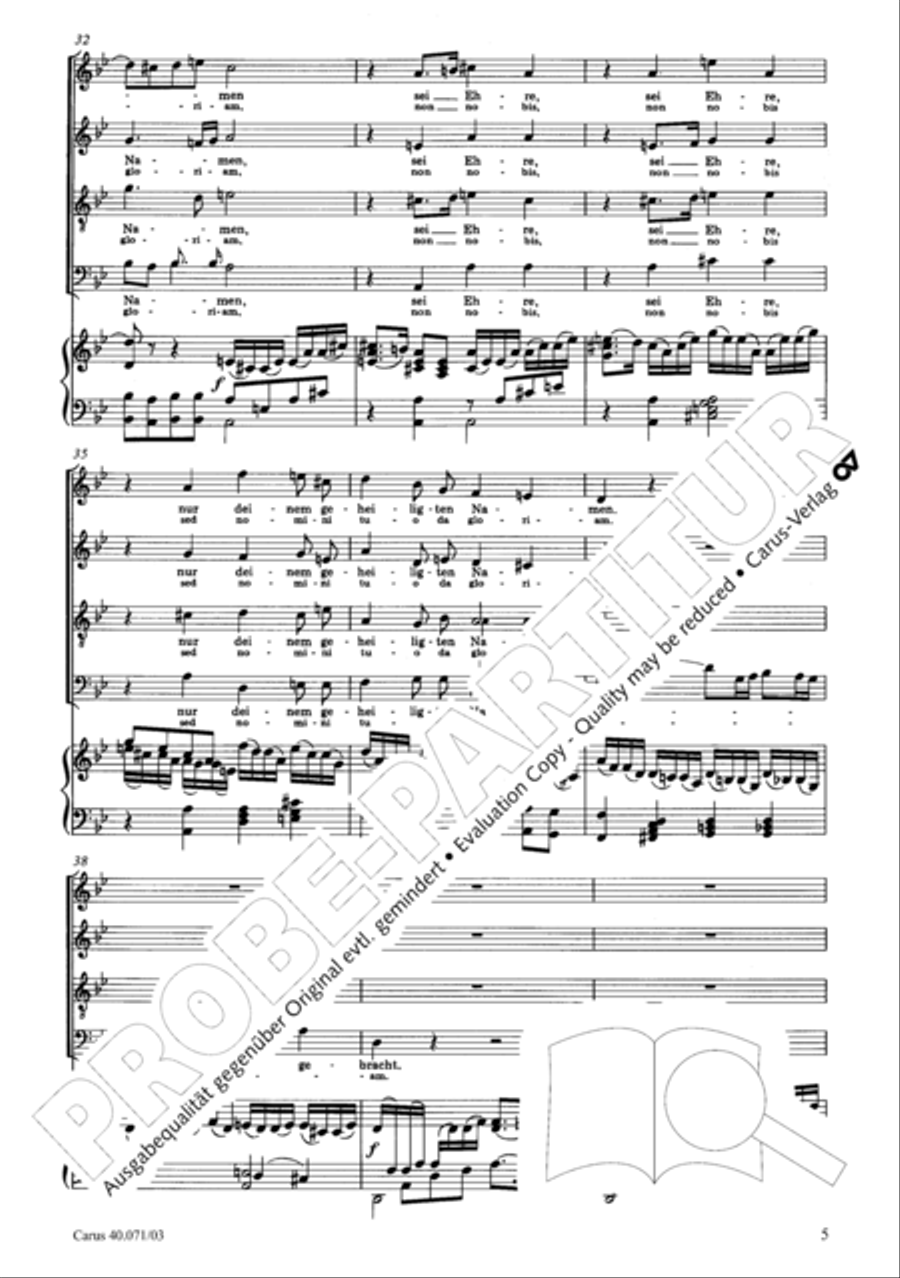 Psalm 115 (Der 115. Psalm) SSAATTBB scores gallery preview page 12