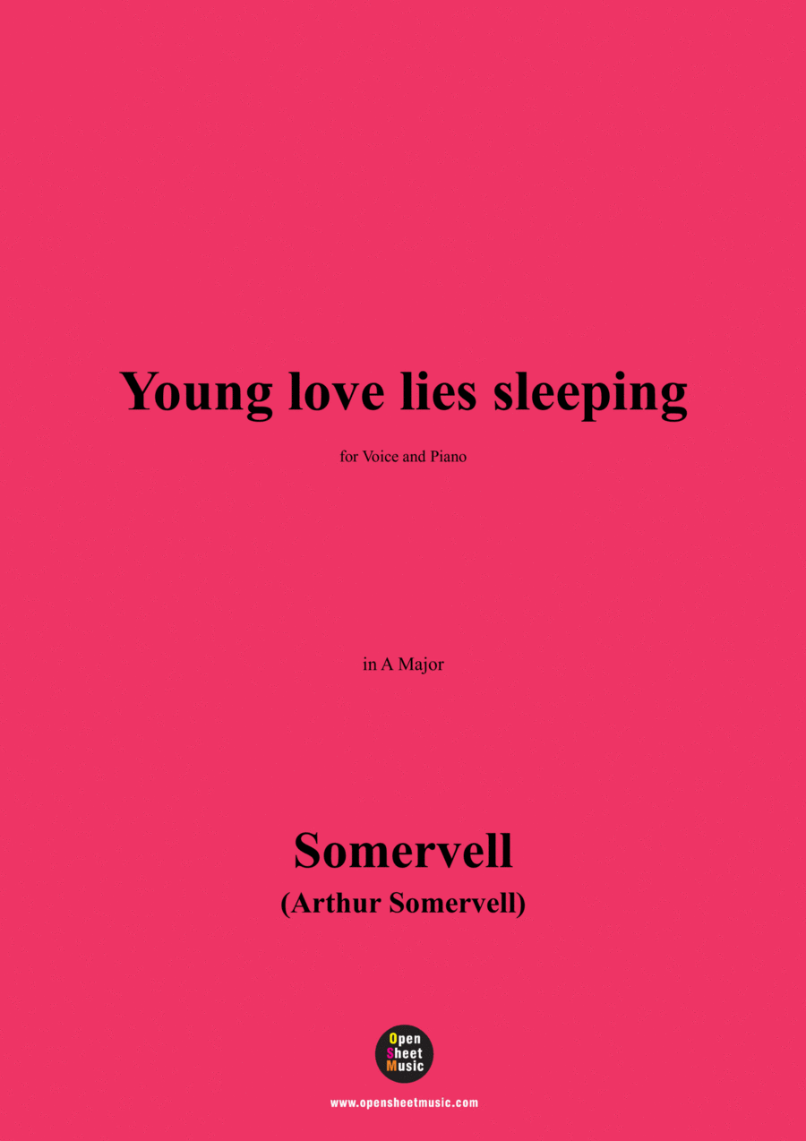 Somervell-Young love lies sleeping,in A Major Voice scores gallery preview page 1