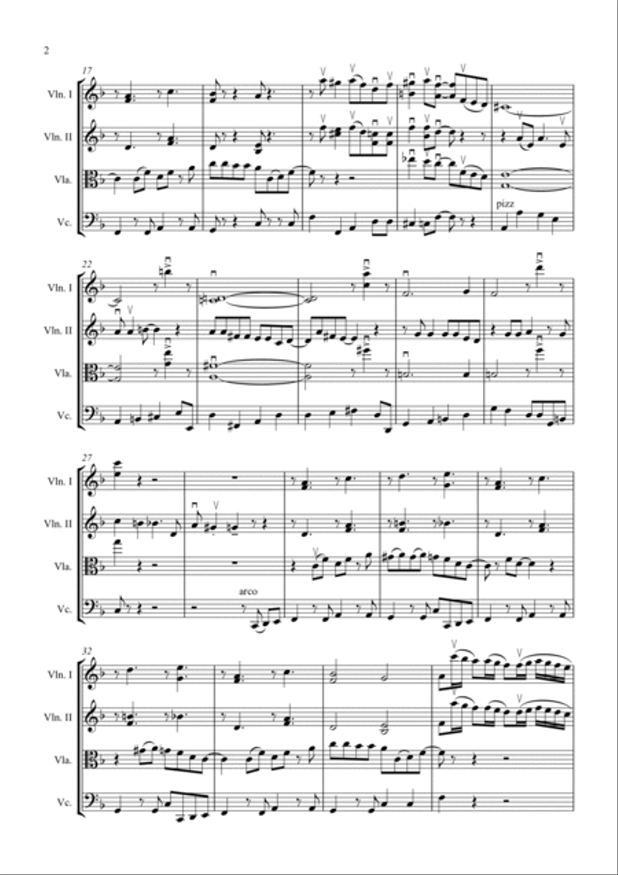 Santa Baby String Quartet scores gallery preview page 2