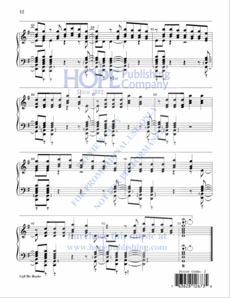 Call Me Maybe 5-Octaves scores gallery preview page 13