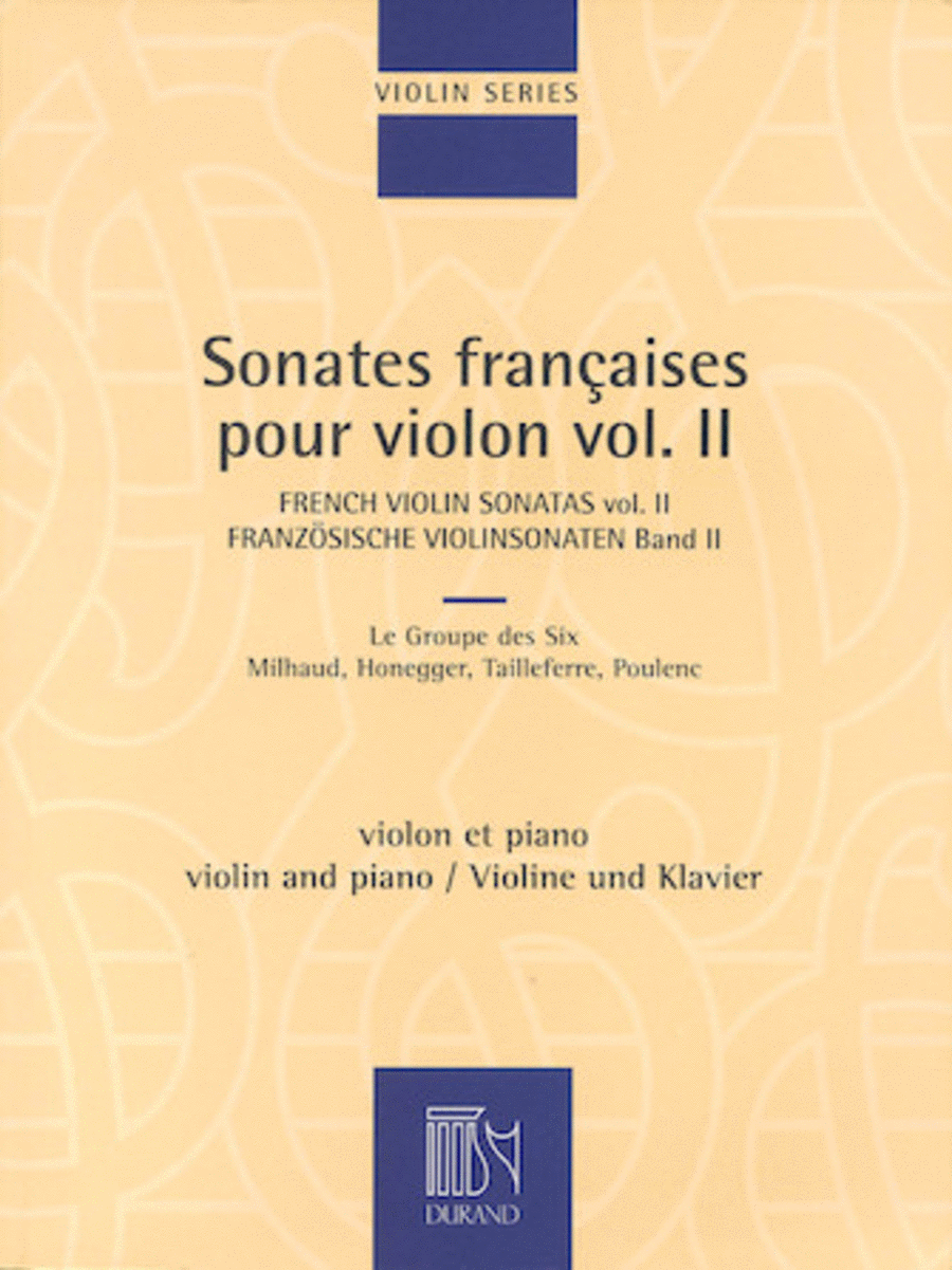 French Violin Sonatas - Volume 2 (Violin)