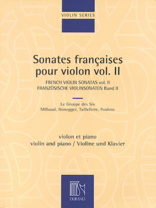 Book cover for French Violin Sonatas - Volume 2