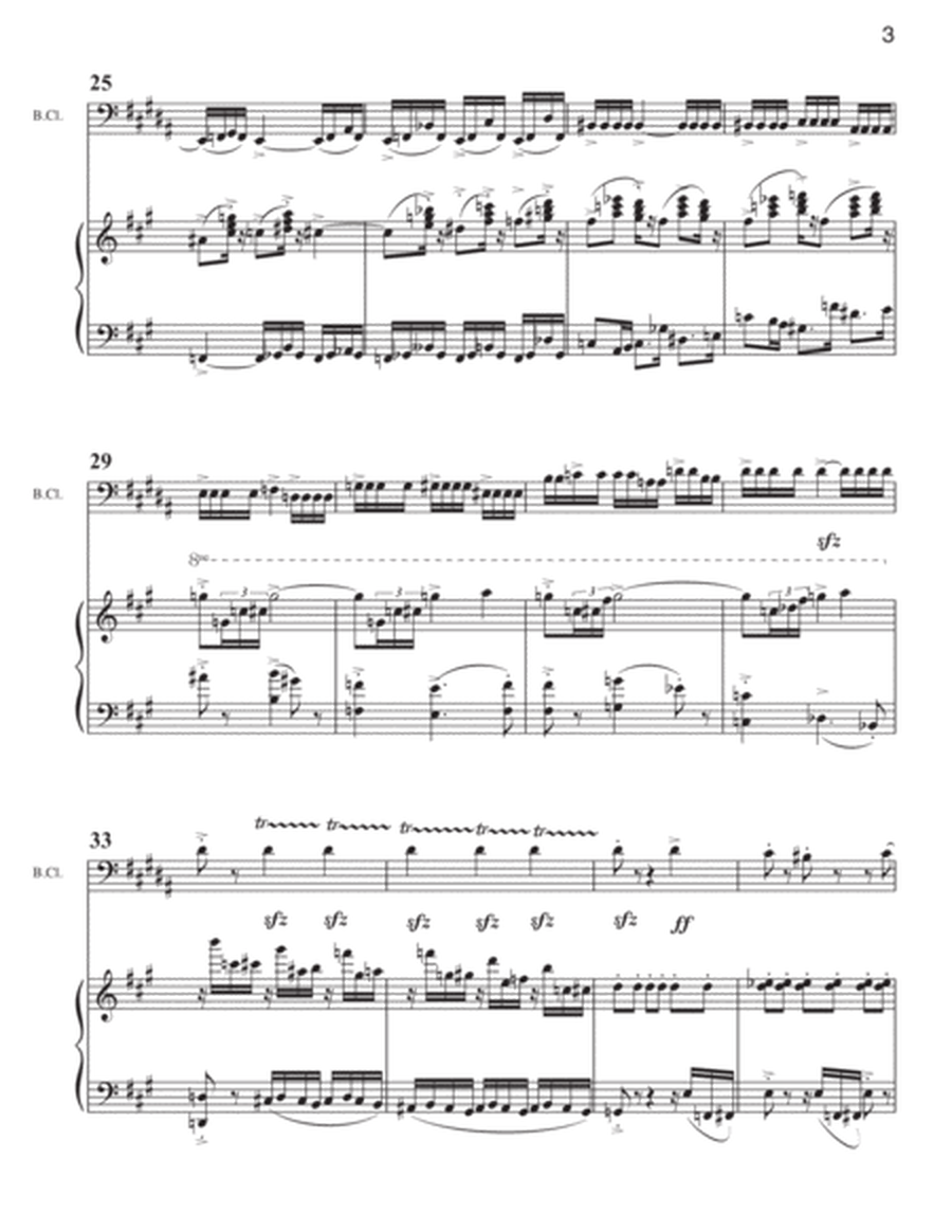 Outburst for Bass Clarinet in B-flat and Piano (Score and Part) image number null