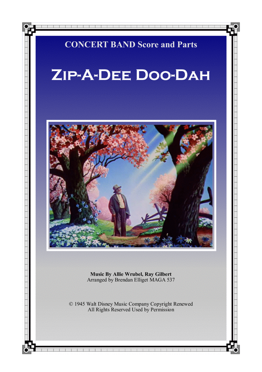 Zip-a-dee-doo-dah Concert Band scores gallery preview page 1