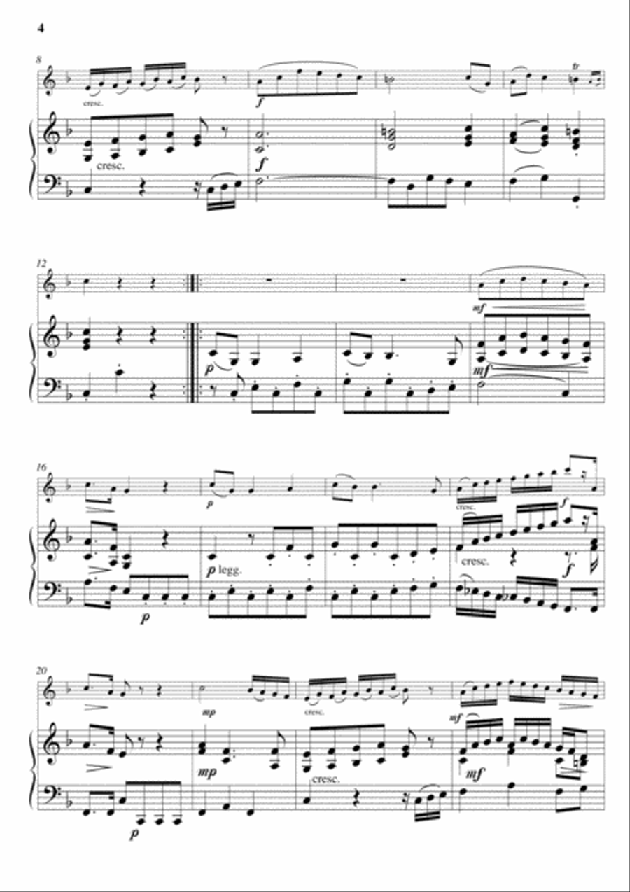 A Mozart Suite (for Flute and Piano) Woodwind Duet scores gallery preview page 3