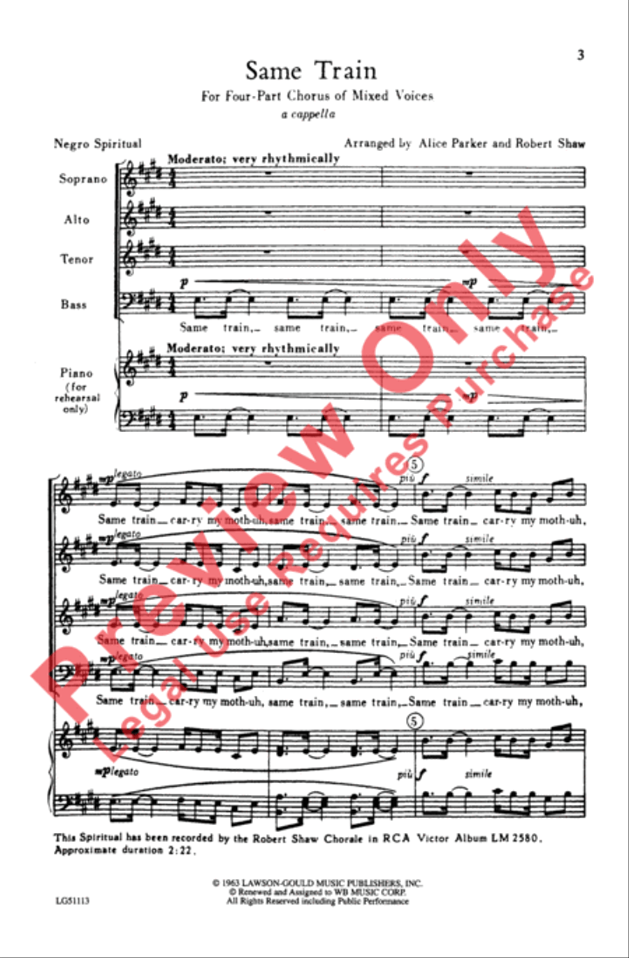 Same Train 4-Part scores gallery preview page 2