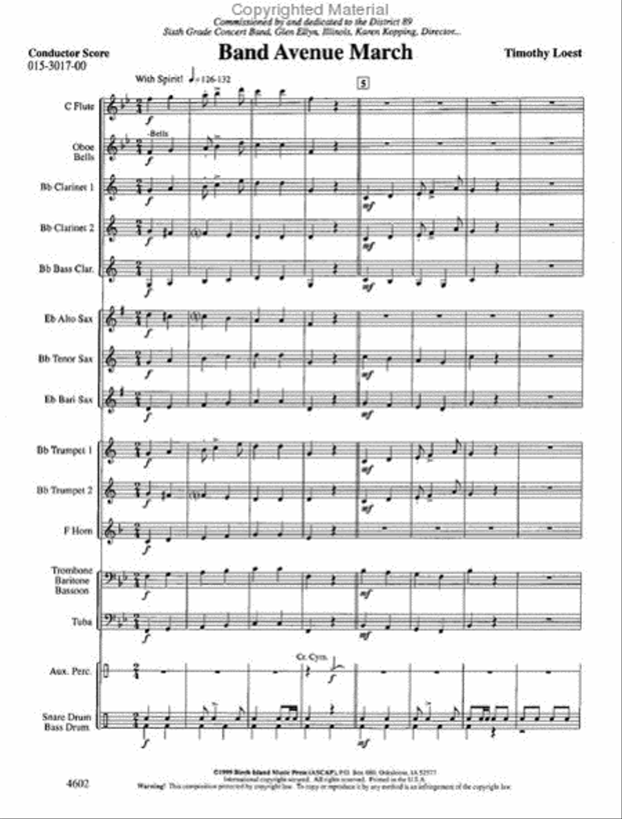 Band Avenue Band Avenue Concert Band scores gallery preview page 2