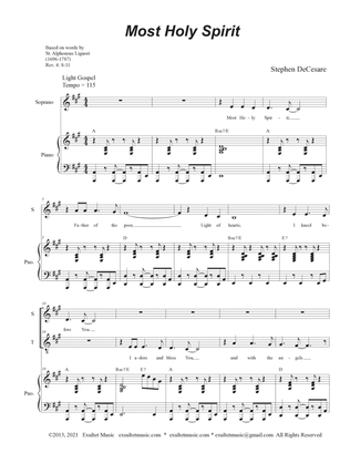 Most Holy Spirit (2-part choir - (Soprano and Tenor)