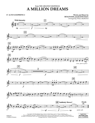 Book cover for A Million Dreams (from The Greatest Showman) (arr. Paul Murtha) - Eb Alto Saxophone 2