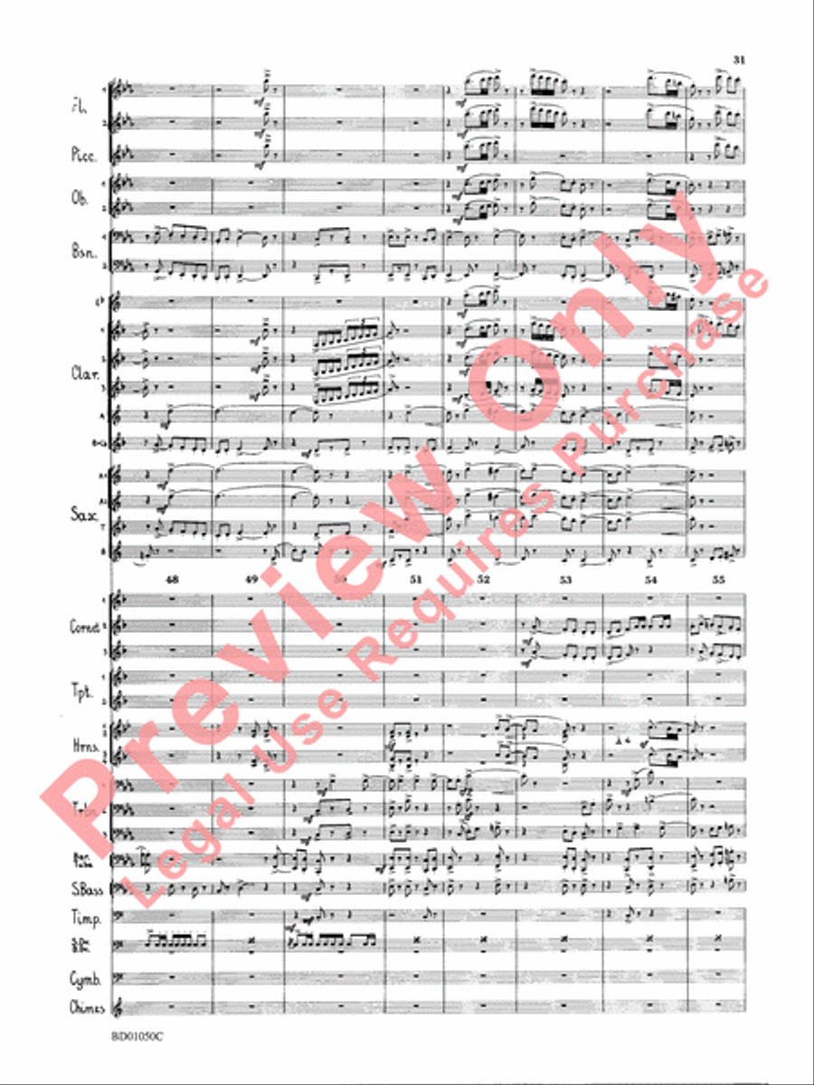 Trittico Concert Band scores gallery preview page 34