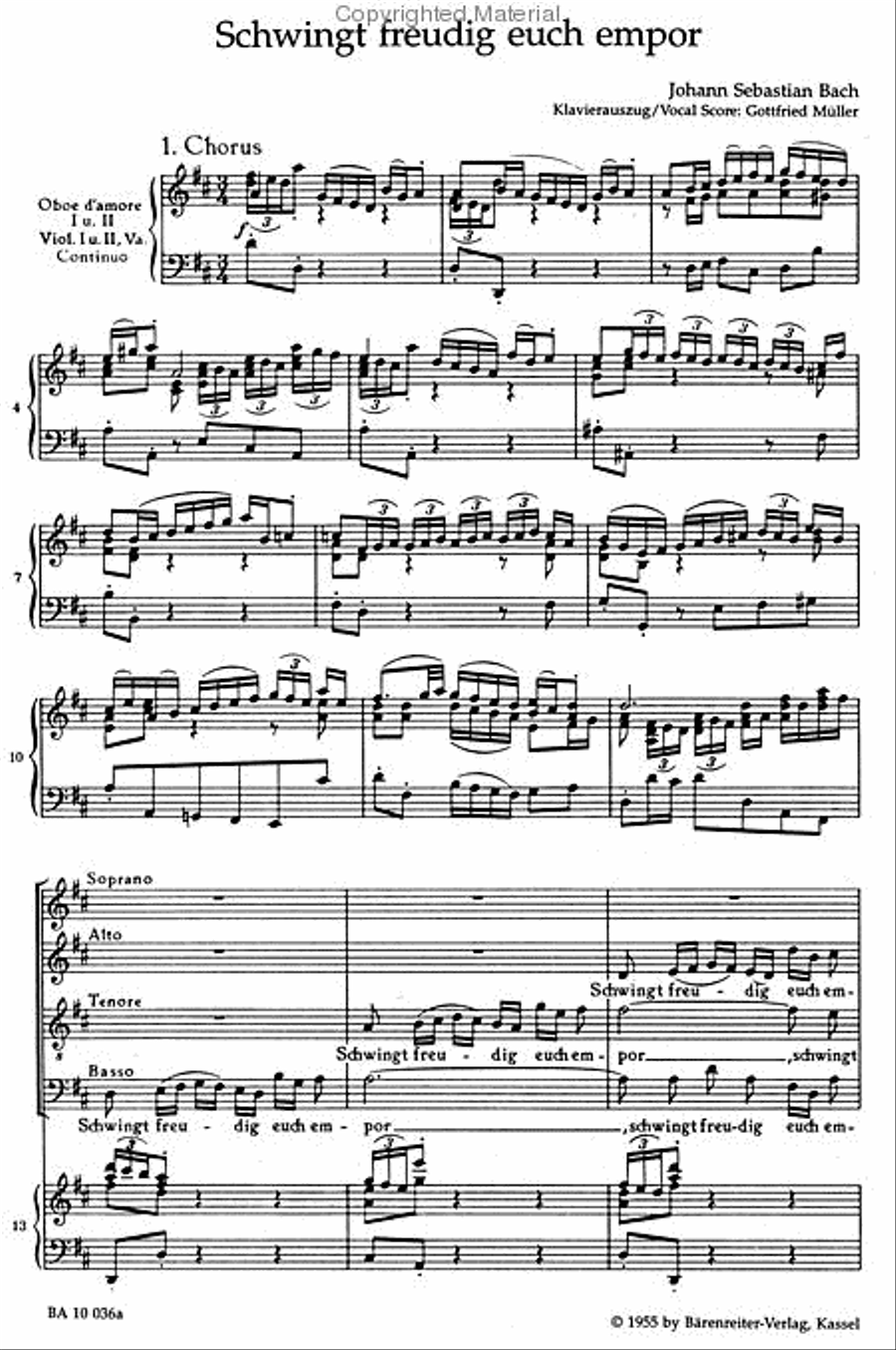 Schwingt freudig euch empor, BWV 36 4-Part scores gallery preview page 3