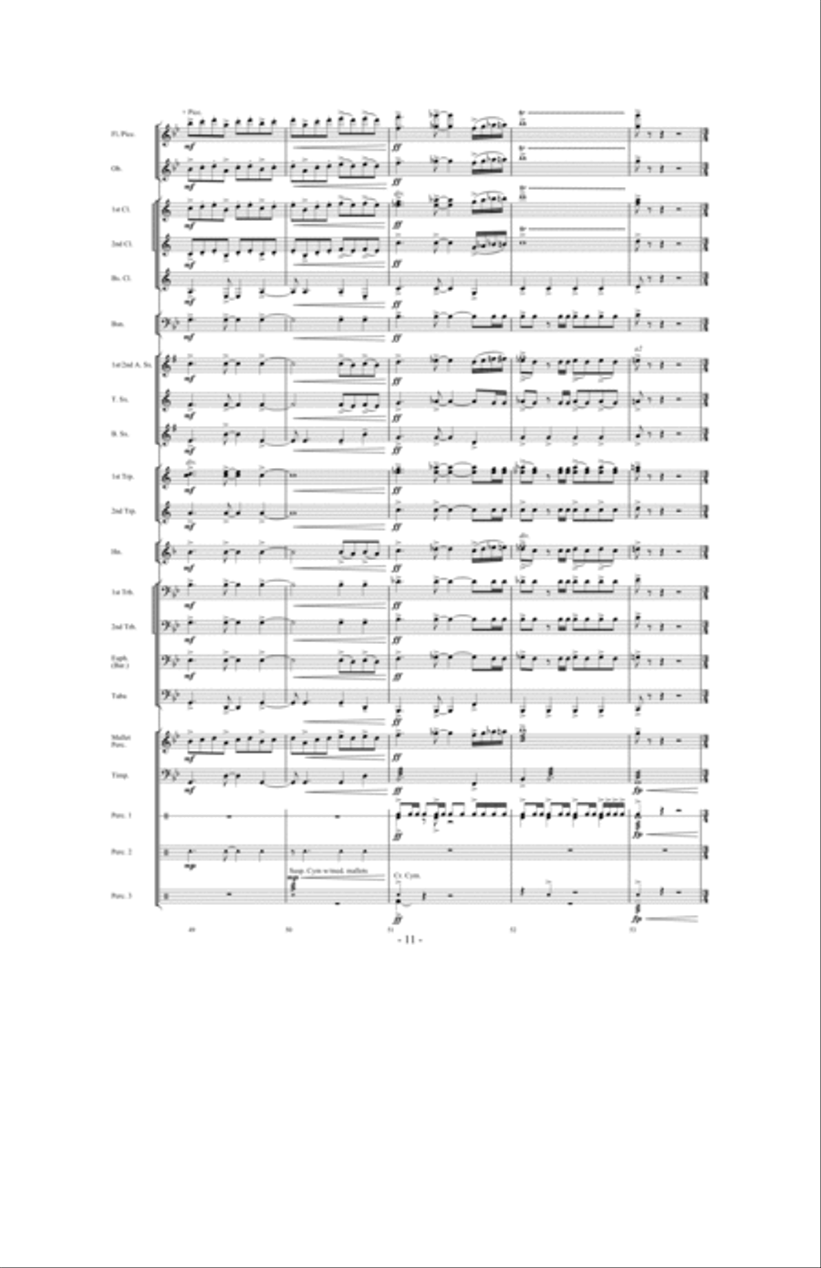 Saturn: The Ringed Planet Concert Band scores gallery preview page 10