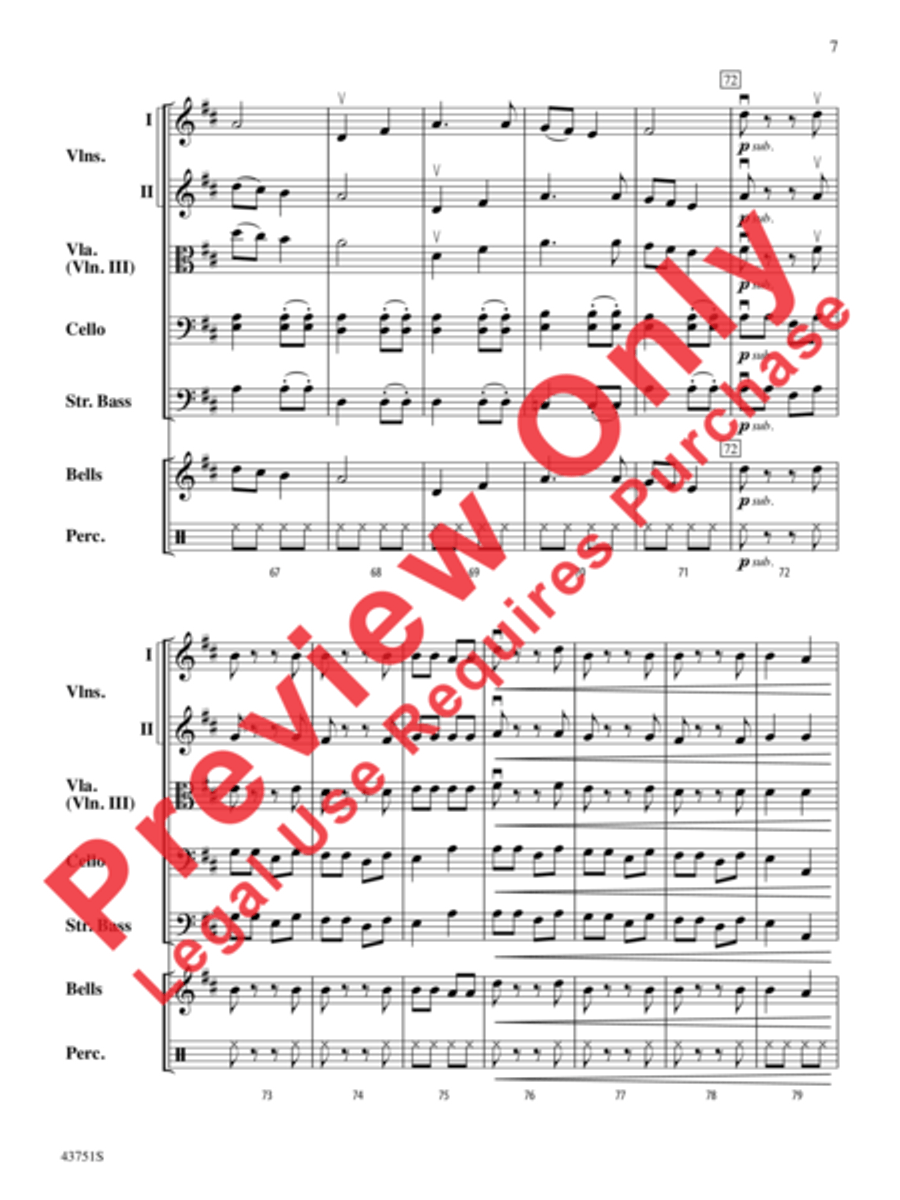 Sleigh Song Sleigh Song String Orchestra scores gallery preview page 8