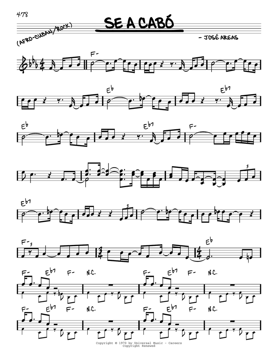Se A Cabo Piano scores gallery preview page 1