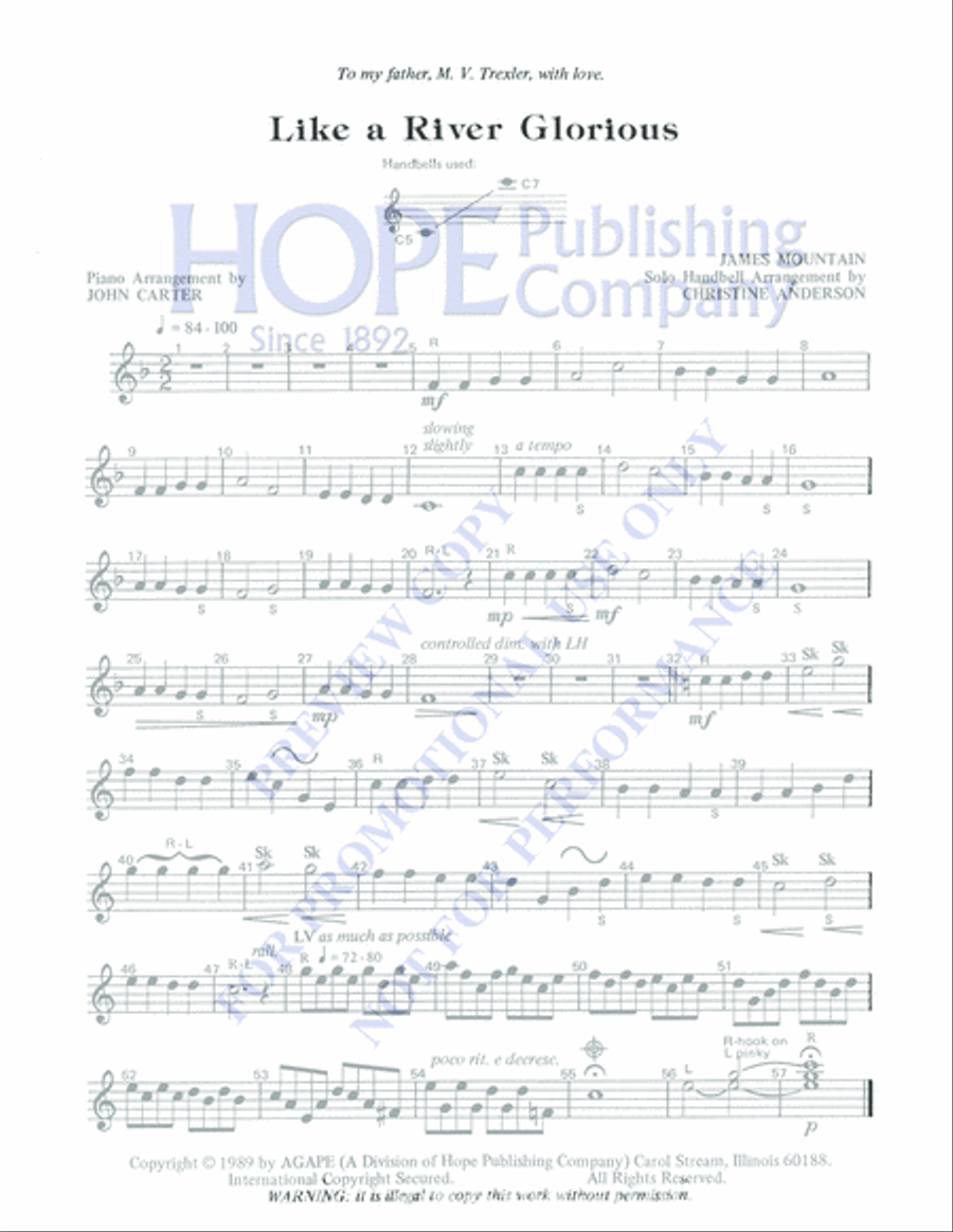 Like a River Glorious Percussion scores gallery preview page 5