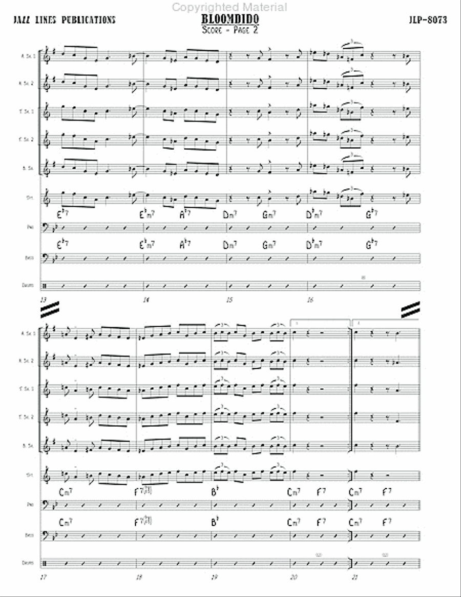 Bloomdido Saxophone Quintet scores gallery preview page 7