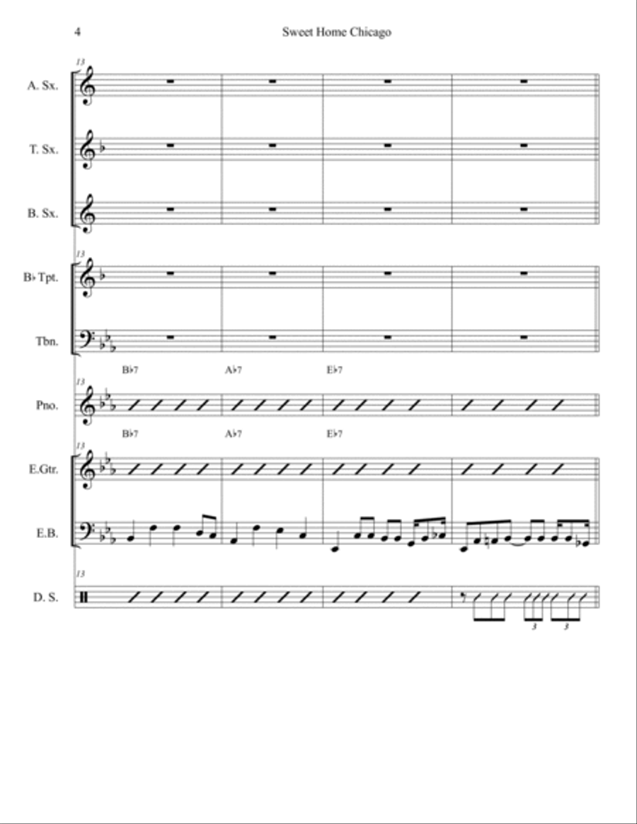 Sweet Home Chicago Voice scores gallery preview page 4