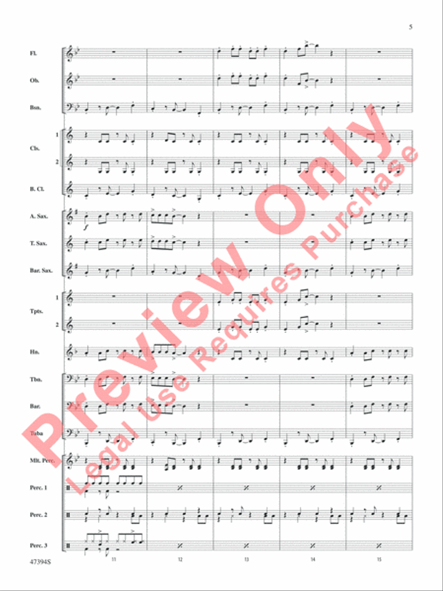 The Banana Boat Song Concert Band scores gallery preview page 6
