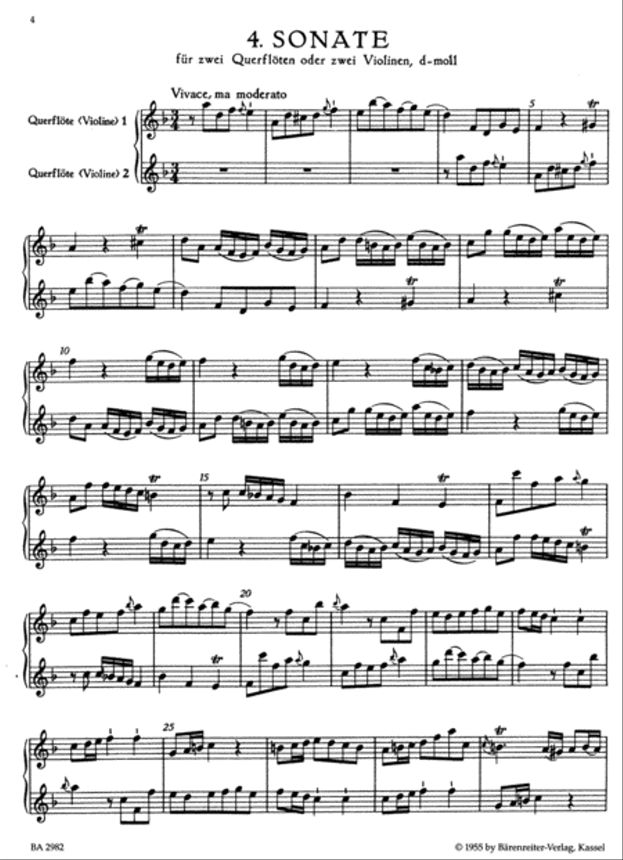 Canonic Sonatas For Two Flutes Or Violins, Volume 2 Flute scores gallery preview page 2