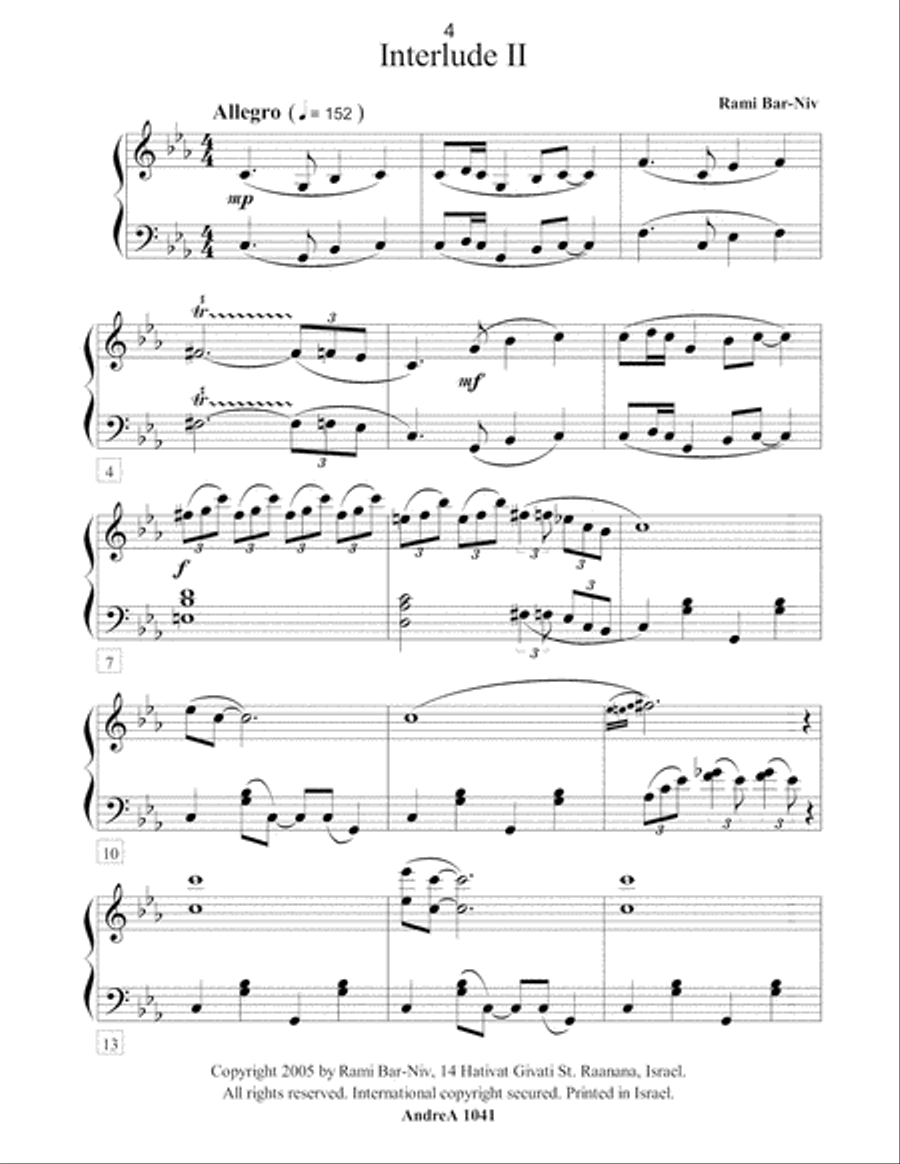 3 Interludes Small Ensemble scores gallery preview page 4