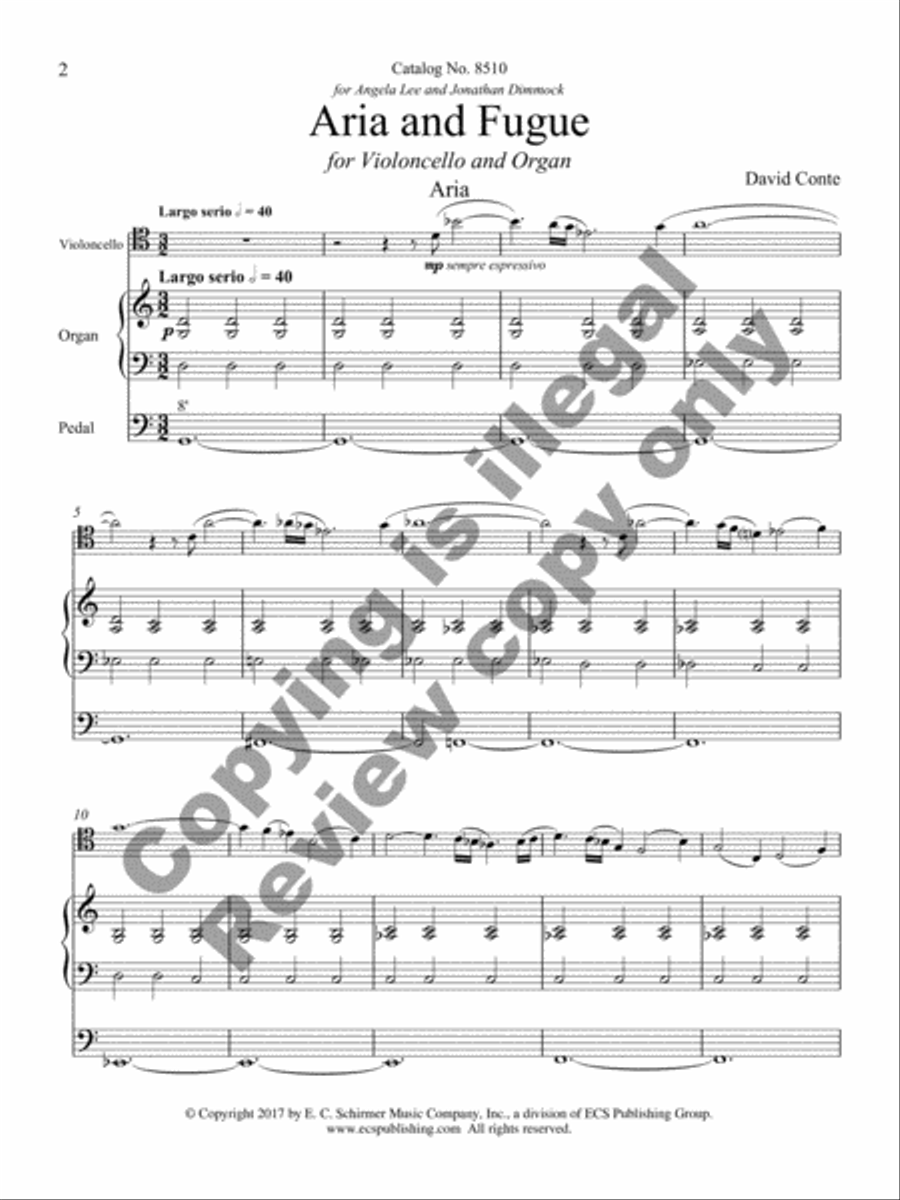 Aria and Fugue Organ scores gallery preview page 3