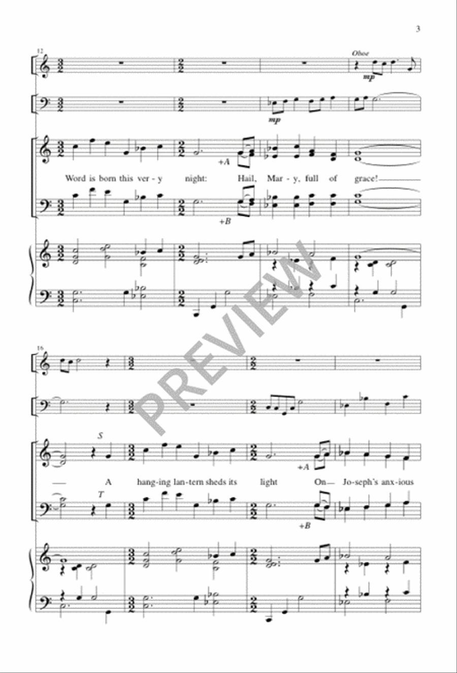 The Word Is Born The Word Is Born 4-Part scores gallery preview page 3