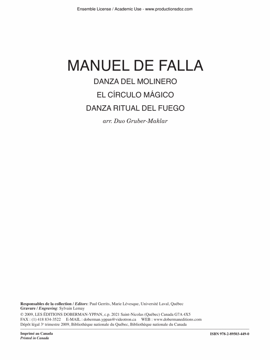 Danza del Molinero, El Circulo Magico, Danza Ritual del Fuego Classical Guitar scores gallery preview page 1