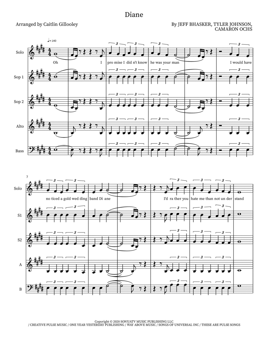 Diane 4-Part scores gallery preview page 1