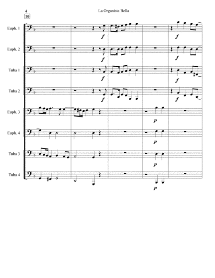 La Organista Bella Brass Ensemble scores gallery preview page 4