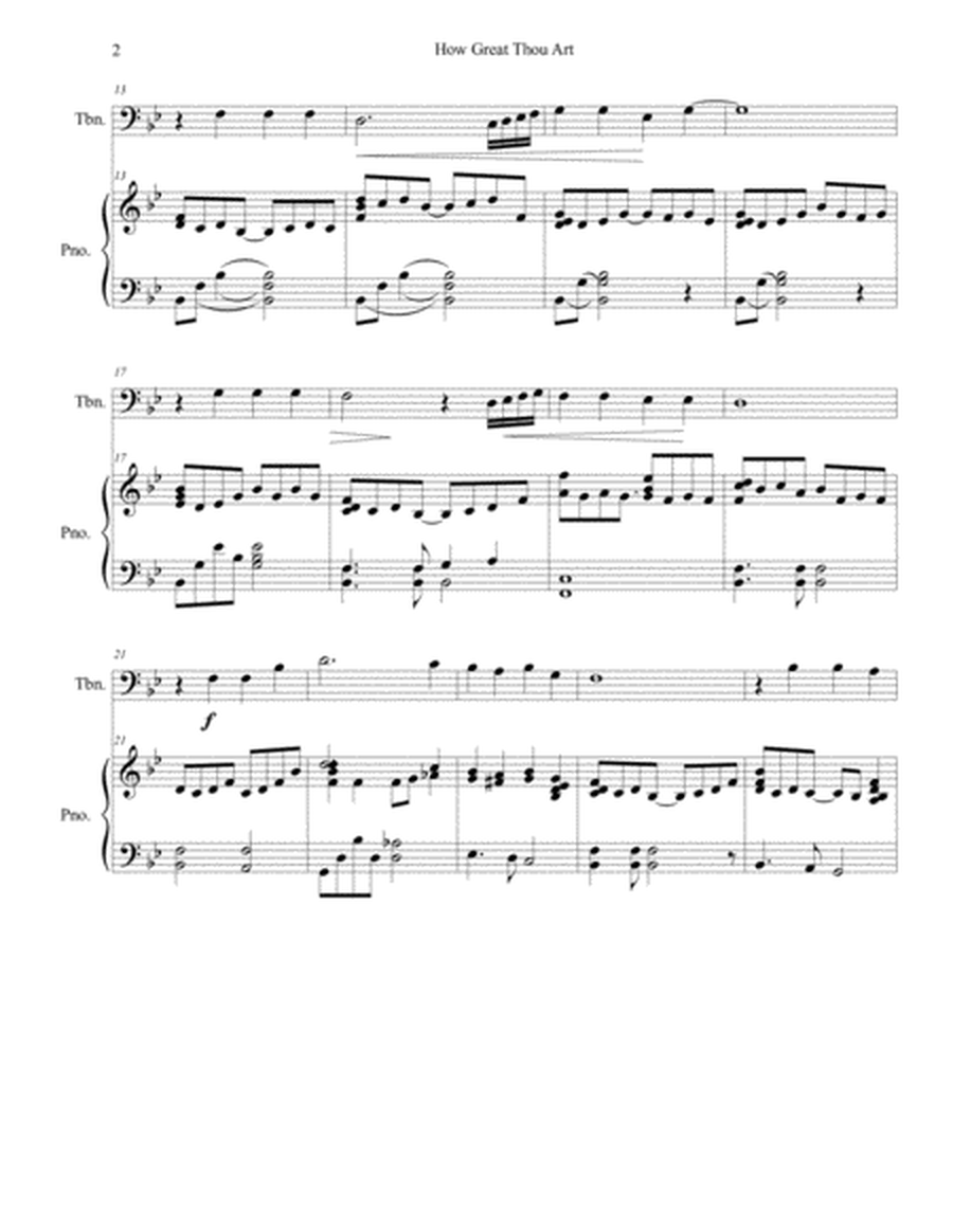 How Great Thou Art - for Trombone and Piano image number null