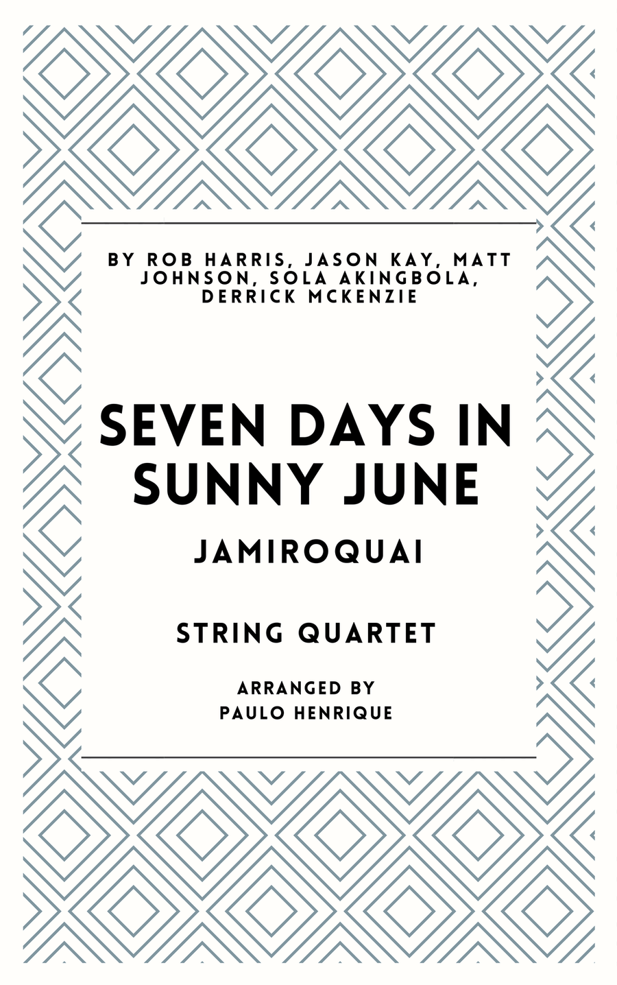 7 Sunny Days In June (Seven Days In Sunny June) String Quartet scores gallery preview page 1