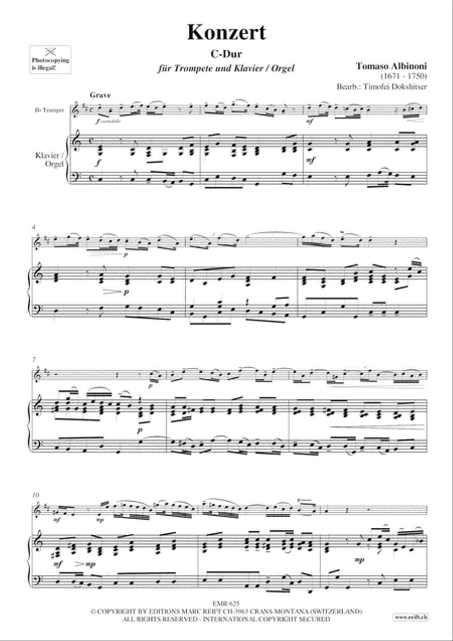 Konzert C-Dur Trumpet Solo scores gallery preview page 3