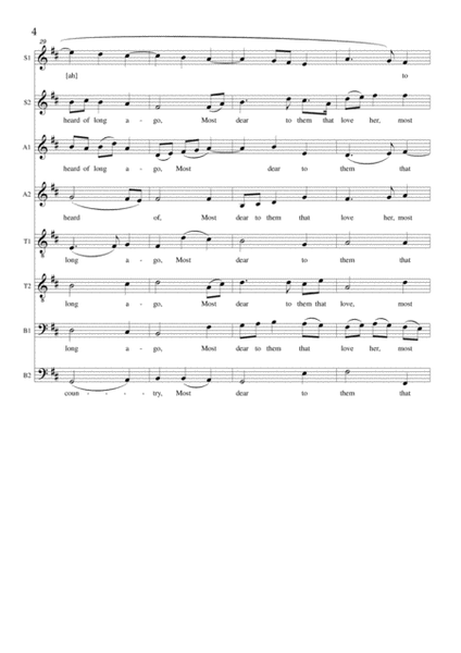 I vow to thee my country: 8-part choral arrangement image number null