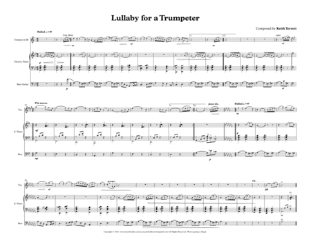 Lullaby for Bb Trumpet, Piano & Double Bass image number null