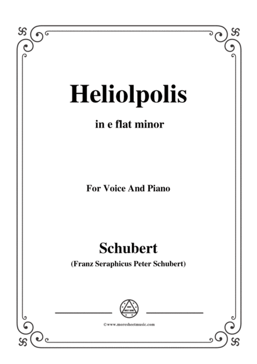 Schubert-Heliopolis,from Heliopolis I,D.753,in e flat minor,for Voice&Piano image number null