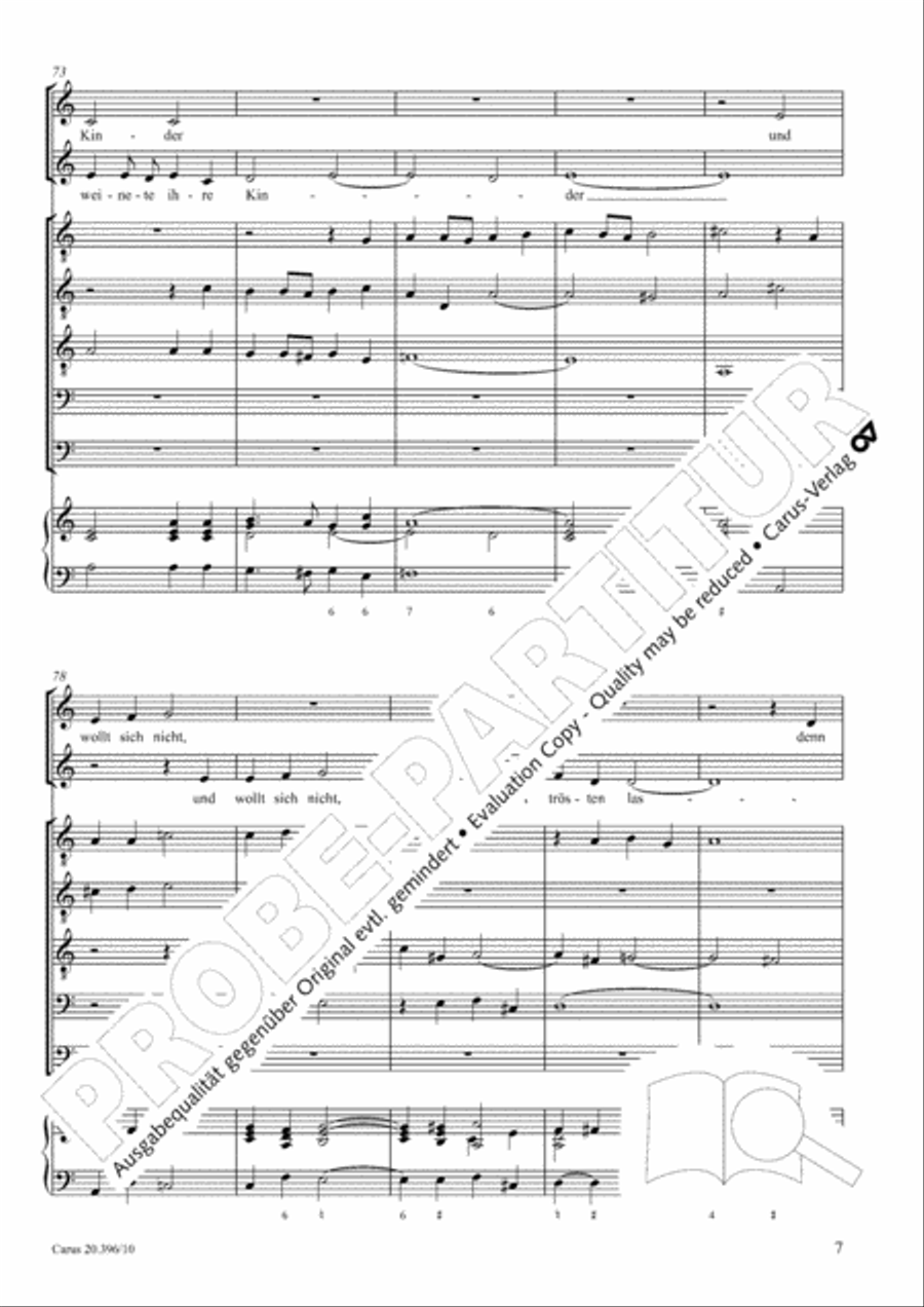 Auf dem Gebirge in F Major, SWV 396 Score scores gallery preview page 8